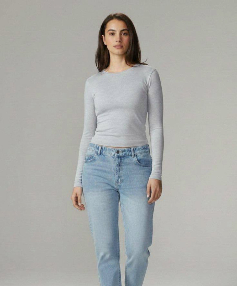 Long Sleeve Round Neck Basic Top