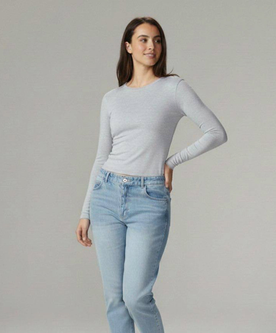 Long Sleeve Round Neck Basic Top