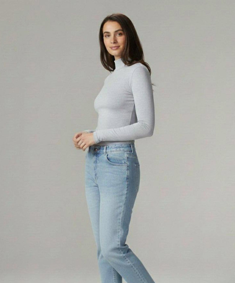 Long Sleeve High Neck Basic Top