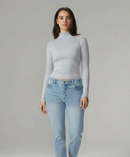 Long Sleeve High Neck Basic Top