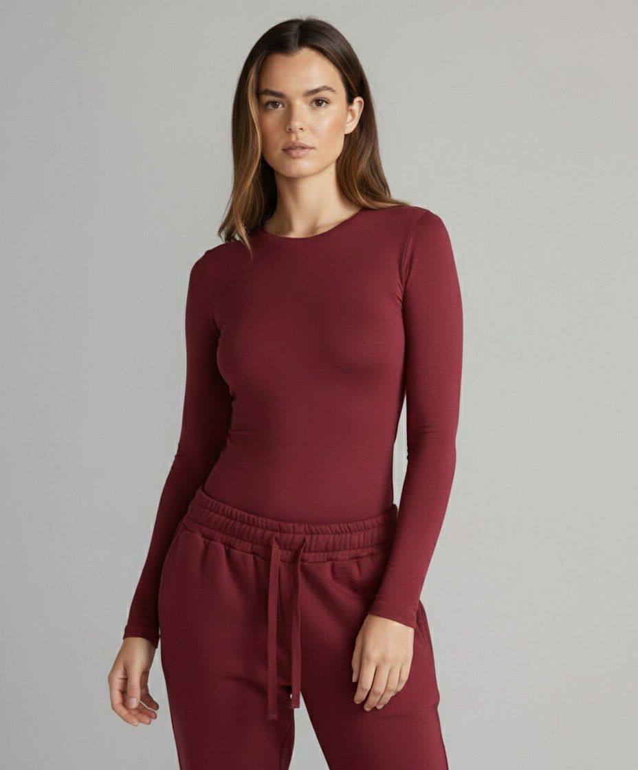 Long Sleeve Round Neck Basic Top