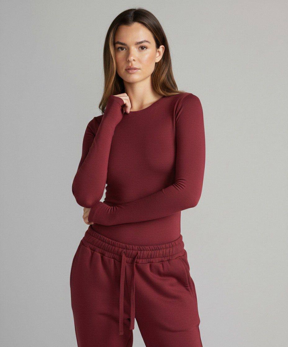Long Sleeve Round Neck Basic Top